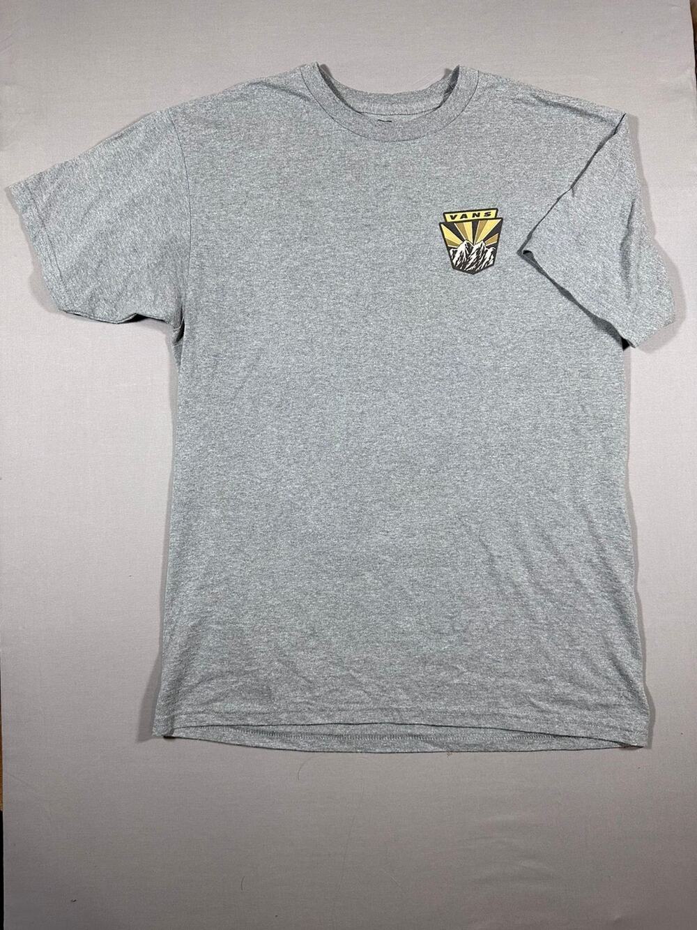 VANS SKATE SKATEBOARD SKATER TEE T SHIRT Mens L Gray Mountain